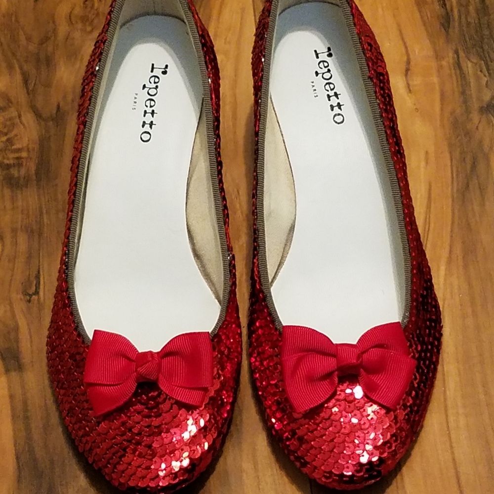 Custom REPETTO Ruby Slippers Shoes with Bows